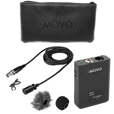 Imagem de Microfone condensador omnidirecional de lapela Movo LV22OD XLR com corpo de fonte de alimentação fantasma, cápsula de microfone de 12 mm, espuma e pára-brisas Deadcat, estojo Deluxe