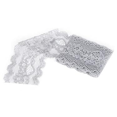 Imagem de Fita de Renda, Ferramentas de Design Floral Cinza Padrão Floral Fita de Renda para Têxtil Doméstico para Cestas de Presente Decorativas