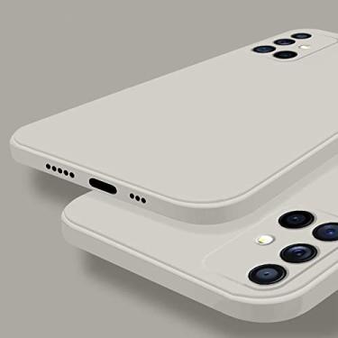 Imagem de para capa de silicone líquido quadrado original para samsung galaxy s21 s20 s22 ultra plus fe a72 a71 a70 a52 a51 a50 a42 a32 4g 5g capa, cor branca, para samsung a21s