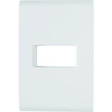 Imagem de Placa 1 Posto Horizontal 4x2 Tramontina Liz Branca Tramontina