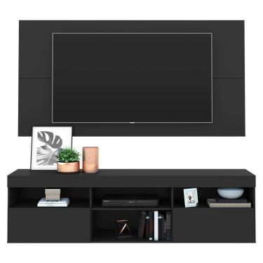 Imagem de Rack com Painel e Suporte para TV até 65" Multimóveis Flórida FG3112 Preto