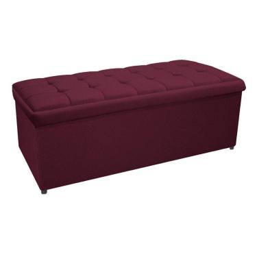 Imagem de Calçadeira Copenhague 195cm King Size Suede Bordô Adj Decor