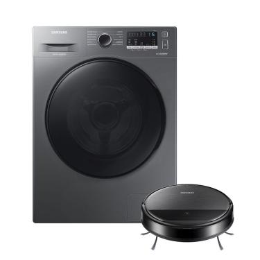 Imagem de Kit Lava E Seca Wd11A Ecobubble Inox 11/7Kg 220V E Aspirador Robô 2 Em 1 Com Wi-Fi Vr5000