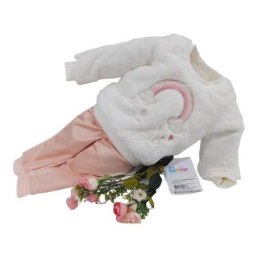 Imagem de Conjunto Bebe Menina Paraiso Inverno Blusa Forrada Cod 11718