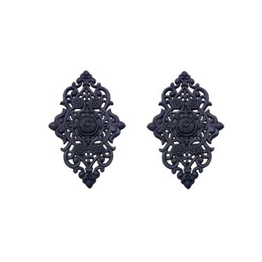 Imagem de Kit 2 Florões Grandes Ornamento de Ferro Decoração 57x38cm