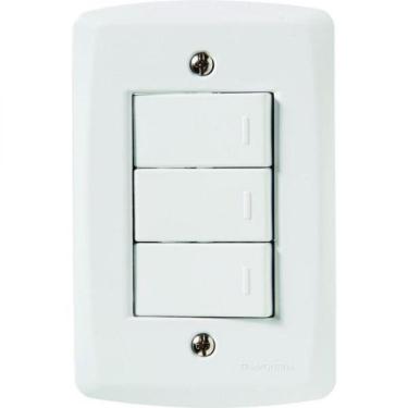 Imagem de Conjunto 4x2 com 3 Inter Paralelos 10A 250V Tramontina Lux2