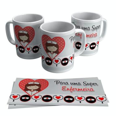 Imagem de Caneca Enfermagem Profissão Formatura Curso Turma 325ml