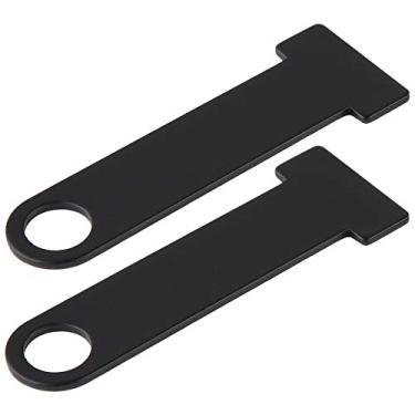 Imagem de 1 par de capacete de aço inoxidável durável alça d anel trava universal para acessórios de motocicleta(Preto)