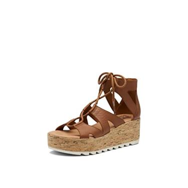 Imagem de SOREL Women's Cameron Flatform Lace Sandals - Velvet Tan, Chalk - Size 10