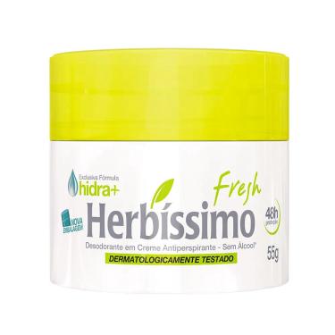 Desodorante Antiperspirante Creme Herbíssimo Fresh 55g