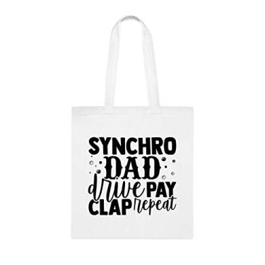 Imagem de Bolsa Sacola Synchro Dad Drive Pay Clap Repeat (Papai Natal, ideia de presente para papai), bolsa de ombro papai, bolsas reutilizáveis para papai, presente para papai, filha favorita,