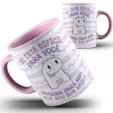 Imagem de Caneca rosa Flork dificil pra mim amiga