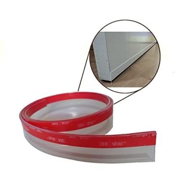 Imagem de Genérico Veda Porta Anti Sujeira Ajustável Contra Insetos Poeira 30 mm (2 Metros - Transparente) Fita Veda Porta Transparente