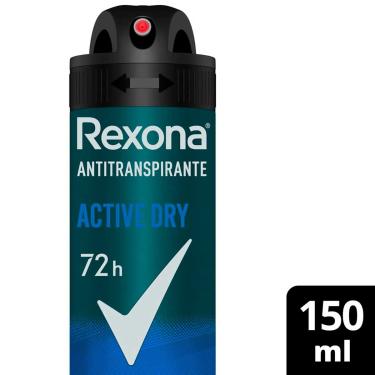 Imagem de Desodorante Rexona Men Active Dry Masculino Aerossol Antitranspirante 150ml 150ml