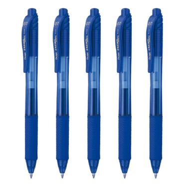 Imagem de Kit 5 Caneta Gel Energel-X Retratil Azul 0,7MM