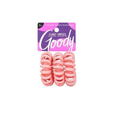 Imagem de Goody Bandas de gelatina dentless elásticas grossas – 3 unidades, rosa – cabelo médio a grosso – acessórios de cabelo para mulheres e meninas – perfeito para tranças de longa duração, rabos de cavalo e mais