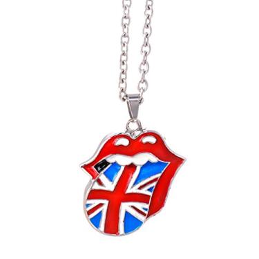 Imagem de The Rolling Stones Colar de língua Union Jack, N#, Na