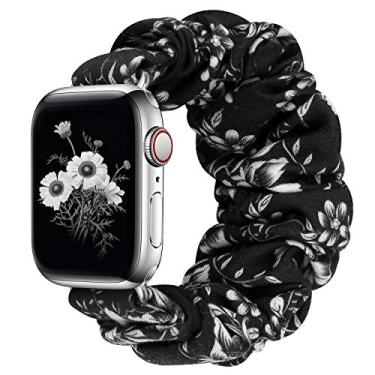 Imagem de Greatfine Pulseira de relógio compatível com relógio Apple Scrunchie Scrunchie de 38 mm, 40 mm, 41 mm, 42 mm, 44 mm e 45 mm, para iWatch séries 10, 9, 8, 7, 6, SE 5, 4, 3 Ultra 2, pulseira de