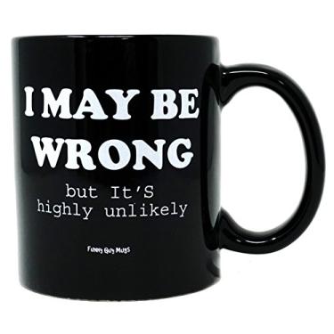 Imagem de Funny Guy Mugs Caneca de Cerâmica I May Be Wrong But It's Highly Unlikely - 325 ml - Caneca de Café Engraçada Ideal para Mulheres e Homens - Caneca de Café Divertida com Frases Espirituosas