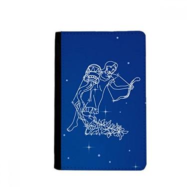 Imagem de Porta-passaporte Star Universe Aquarius Constellation Pattern Notecase Burse Capa Carteira Cartão Bolsa, Multicolor
