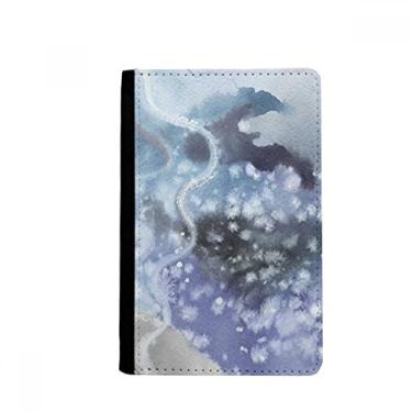 Imagem de Porta-passaporte com tinta abstrata aquarela sombreamento Notecase Burse capa carteira porta-cartão, Multicolor