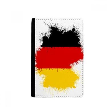Imagem de Porta-passaporte padrão bandeira nacional da Alemanha Notecase Burse carteira capa porta-cartão, Multicolor