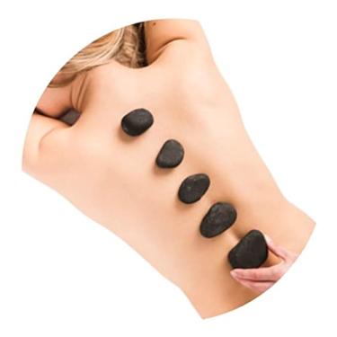 Imagem de Kit com 12 Pedras Quentes Vulcânicas para Massagem - Terapia de Relaxamento, Alívio de Tensões e Revitalização - Ideal para Saúde, Energia e Bem-Estar - Pedras Naturais com Alta Retenção de Calor para Massagem Terapêutica, Equilíbrio e Redução de Estresse