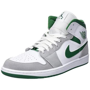 Imagem de Jordan Tênis masculino Air 1 Mid, Branco verde pinho cinza claro fumê, 42