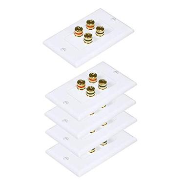 Imagem de Placa de parede Banana iMBAPrice, Dourado, 4 Connectors (5 Pack)