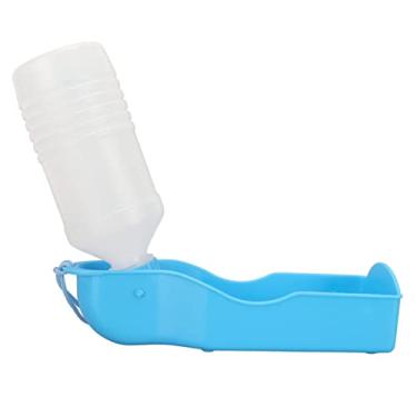 Imagem de Garrafa de água Portátil PP Fácil de Operar para Cães para Passear Com Animais (Azul)