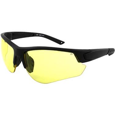 Imagem de Epoch Eyewear Unissex Óculos De Sol De Segurança Para Estande De Tiro Tático Grunt Armação Preta Com Lentes Adulto Amarelo
