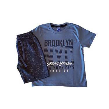 Imagem de Conjunto Camiseta e Bermuda Moletom Jet TMX Brooklyn Índigo/Marinho
