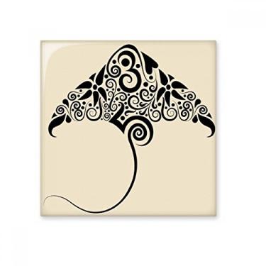 Imagem de Skate preto e branco padrão animal azulejo de cerâmica brilhante decalque pedra adornada tijolo vitrificado