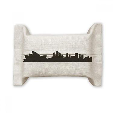 Imagem de Austrália arranha-céus e Sydney Opera suporte de capa de papel para lenços faciais bolsa de linho de algodão