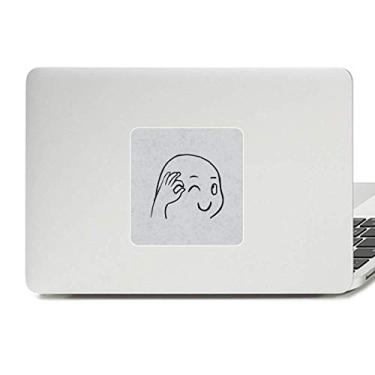 Imagem de Adesivo OK Gestures Cute Wink Black Happy Decalque Vinil Paster Laptop Decoração PC