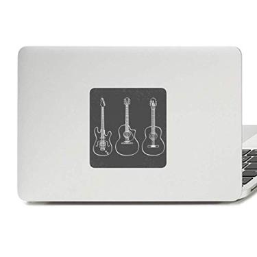 Imagem de Adesivo de vinil com combinação de instrumentos musicais de guitarra Paster Laptop Decoração de PC