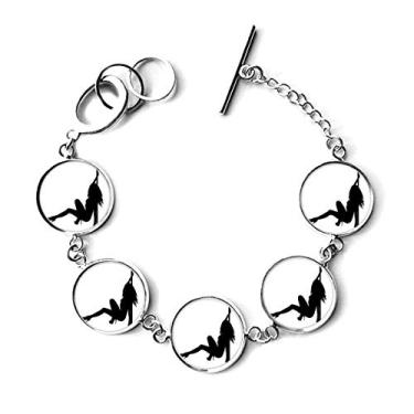 Imagem de DIYthinker Bracelete de dança de cachimbo com corrente e pingentes