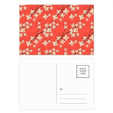 Imagem de Conjunto de cartão postal Sakura Japan Black Branch Cartão de felicitações de aniversário
