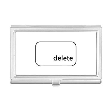 Imagem de Capa com símbolo de teclado para excluir cartões de visita, caixa de bolso
