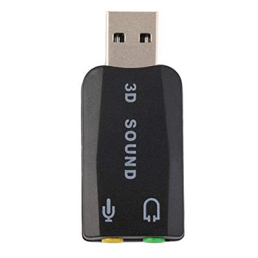 Imagem de Adaptador de placa de som USB 2.0 para microfone 3D, fone de ouvido de áudio 5.1 para PC e laptop