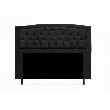 Imagem de Cabeceira Geovana Para Cama Box Solteiro 90 cm Suede Preto - LM DECOR