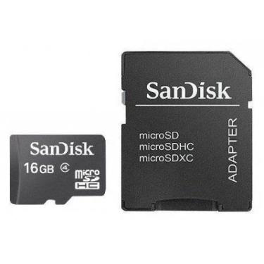 Imagem de Cartão De Memória 16gb Sandisk Micro Sd 16 Gb sdhc com Adaptador