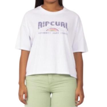 Imagem de Camiseta Feminina Rip Curl Surf Revival Soltinha Branca Gte0359