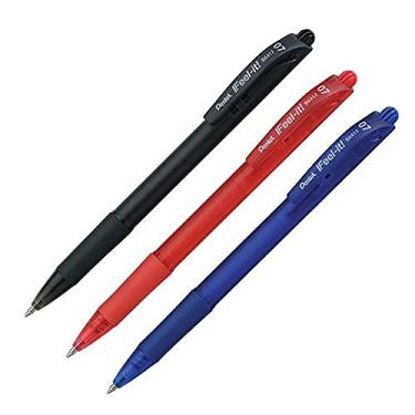 Imagem de Pentel Caneta Esferográfica Retrátil Feel It 0.7mm Kit 3 Cores XP/BX417-ABC
