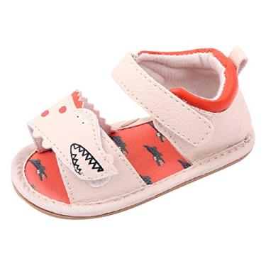 Imagem de Sandálias infantis tamanho 4 meninas primavera e verão crianças sapatos infantis meninos e meninas sandálias pérola bebê sandálias, C - bege, 0-6 Months Infant