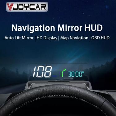 Imagem de Vjoycar-Navegação HUD Auto-Lift Mirror Display  Projetor de Velocidade RPM  Consumo de Petróleo  HUD