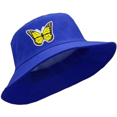 Imagem de Boné Chapéu Unissex Cata Borboleta Amarela Butterfly Ovo Bucket Hat Va