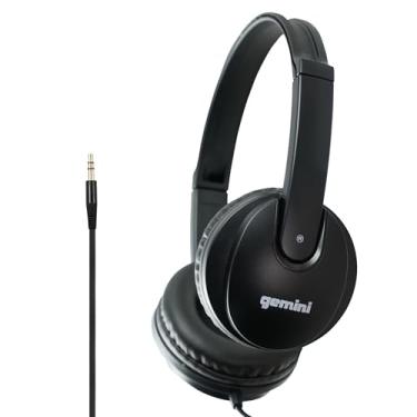 Imagem de Gemini Sound DJX-200 Fones de ouvido profissionais pretos para DJ – Monitor Over-Ear com drivers de 40 mm, fones de ouvido ultraconfortáveis, isolamento de ruído, design leve para DJing, jogos,