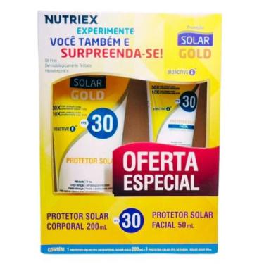 Imagem de Kit Protetor Corporal Solar Gold Fps 30 200ml + Protetor Facial Solar