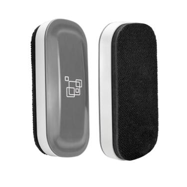 Imagem de maxtek Borracha magnética apagável a seco, borrachas de quadro branco, pacote com 2, cinza, retangular, ABS magnético